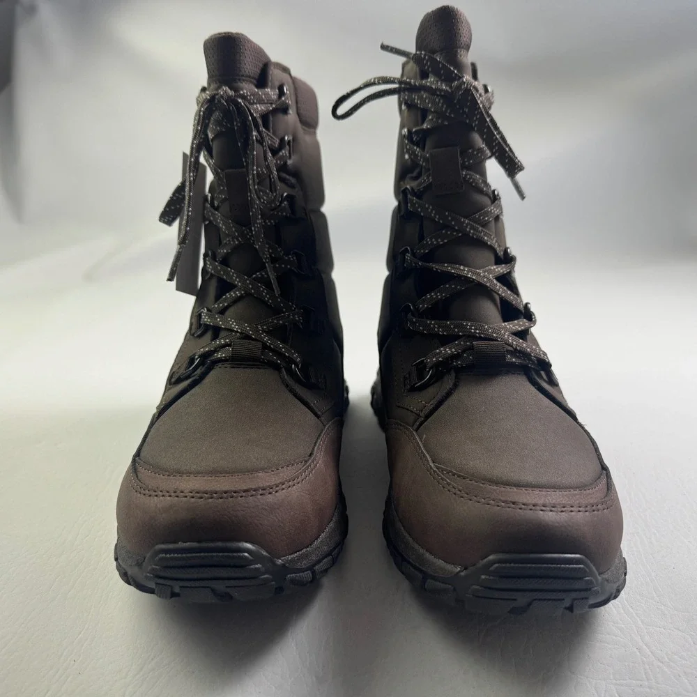 NWT Lands End Expedition Trail Waterproof Snow Boots Winter Mens Brown 11M